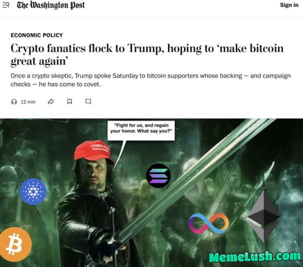 Crypto bros, MAGA needs you,