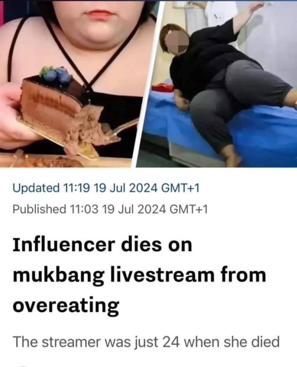 Darwin awards – Her stomach ruptured (the worst part is that people defend this fatty lifestyle)