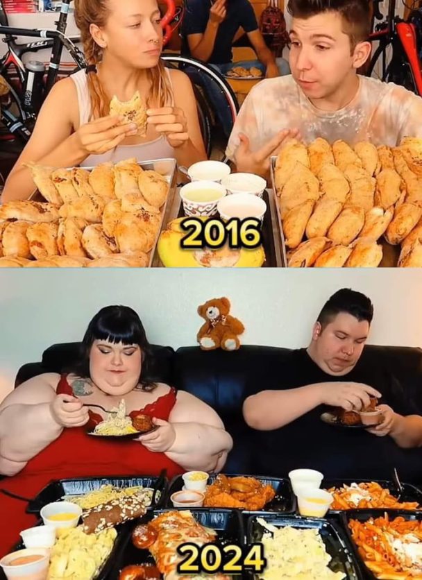 Youtube mukbang influencers from 2016 vs 2024. The cost of an eating channel Youtube mukbang influencers from 2016 vs 2024. The cost of an eating channel