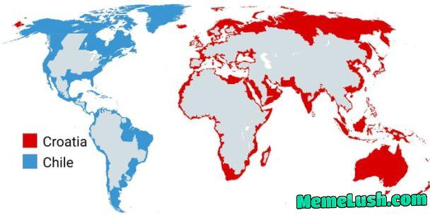 Croatia and Chile at the zenith of their empires