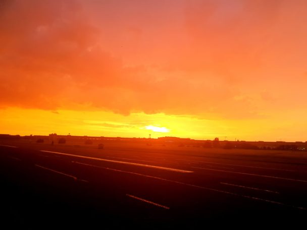 No propaganda, just a beautiful sunset in Berlin, Germany
