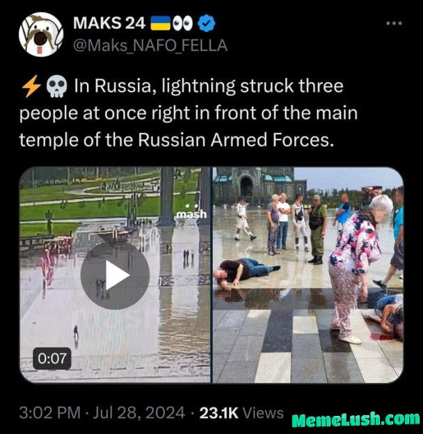 Russians: “This is a holy war!” God: No, it isn’t. And f**k you! Russians: “This is a holy war!” God: No, it isn’t. And f**k you!