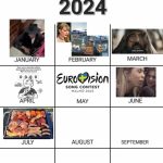 Meme calendar 2024 July BBQ