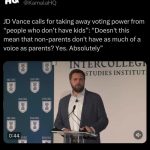 Trumps VP pick wants to remove voting rights from majority of population