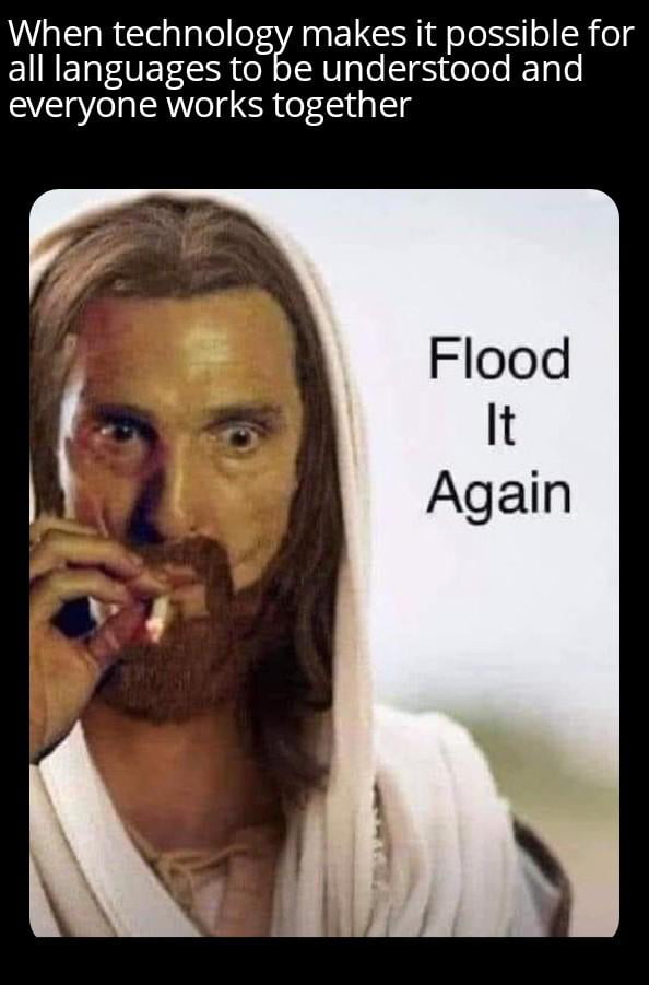 Destroy the new tower, change all the languages again