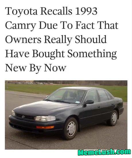 I got a brand new Toyota, it’s from 2008. Just changed the run in oil. i’ll drive it for another 40 years.