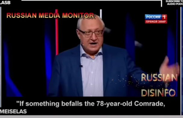 Russian propaganda TV calling Trump the ”78 year old comrade”. Comrade Trump. Russian propaganda TV calling Trump the ”78 year old comrade”. Comrade Trump.