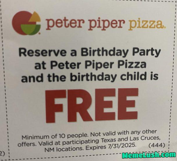 Come get your free birthday child