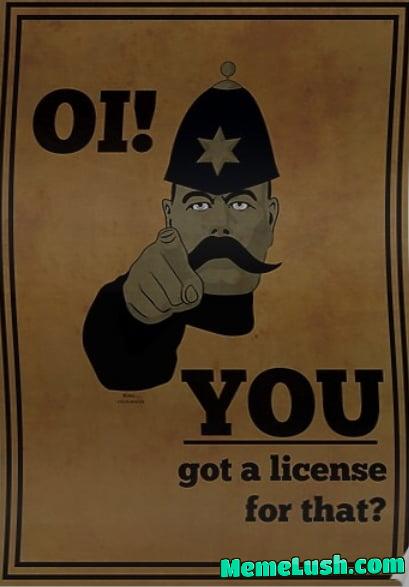 Do you have a license for free speech?