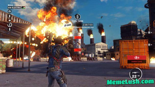 Playing Just Cause 3 again, creating chaos and blowing stuff up is still mindless fun