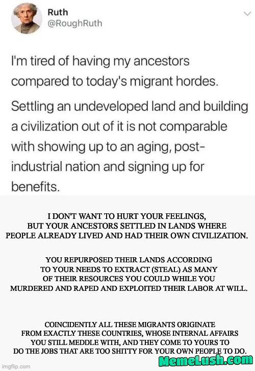 Spare us your nonsense Ruth and go read a history book. Spare us your nonsense Ruth and go read a history book.