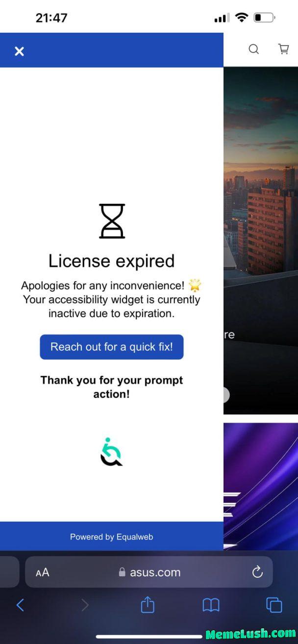 Asus forgot to pay their subscription.