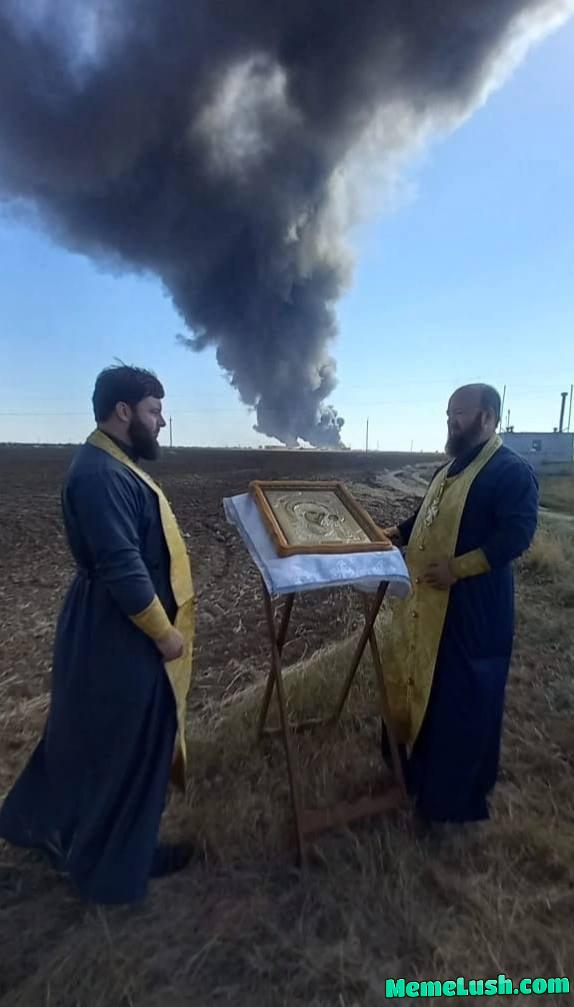 Rostov’s oil depot has been on fire for 5 days now. The rusians have finally come up with a way to put out the fire