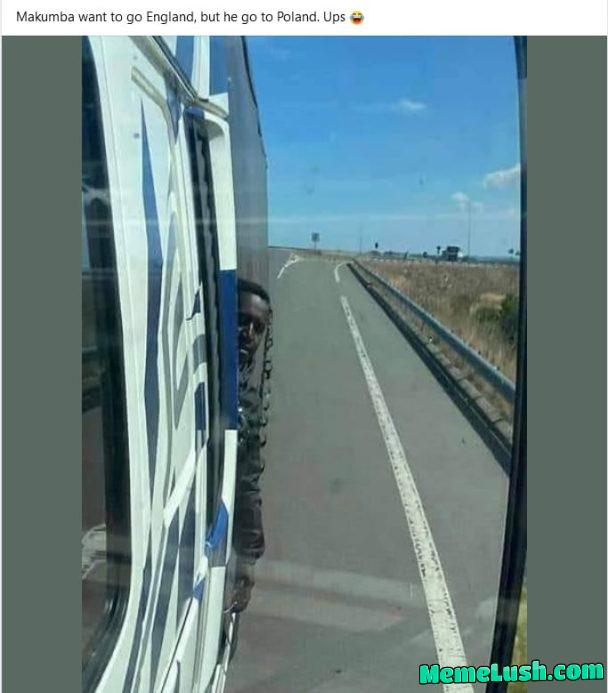 A trucker from Poland tricked little Makumba.