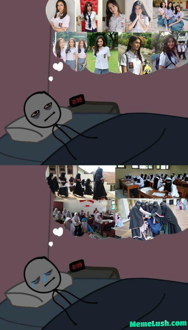 So guys its over… you never seen this good ol’ 2006-2010s Indonesian highschool outfit, its all burqa now..