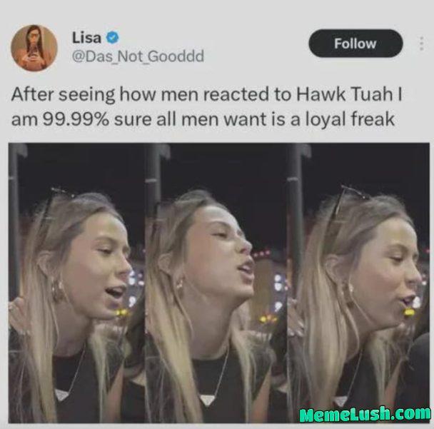 Lisa is aware of what guys desire