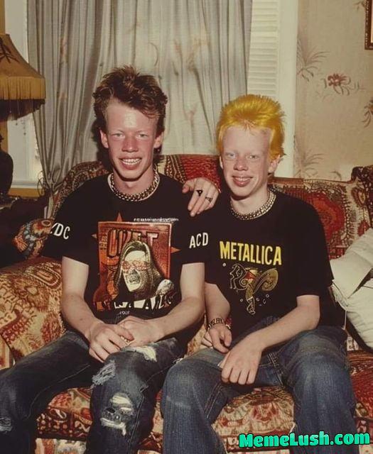 A young Mick Jagger and Billy Idol