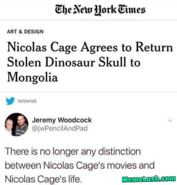 Nicholas Cage is wildπππ Nicholas Cage is wildπππ