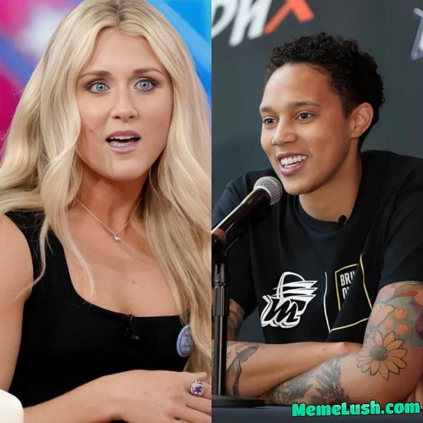 Riley Gaines criticized Brittney Griner for kneeling during the National Anthem, saying, “You don’t have to sing or anything, but you need to show some respect for the country that saved you from a Russian Gulag.”