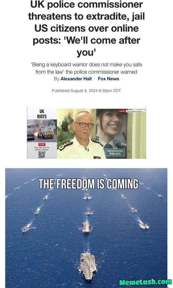 When UK police threatened American without US government’s consent