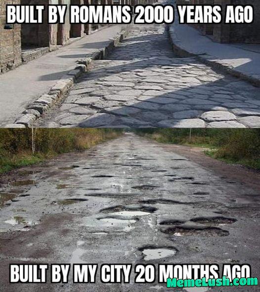 All these tech advancements yet no change in how modern roads are made