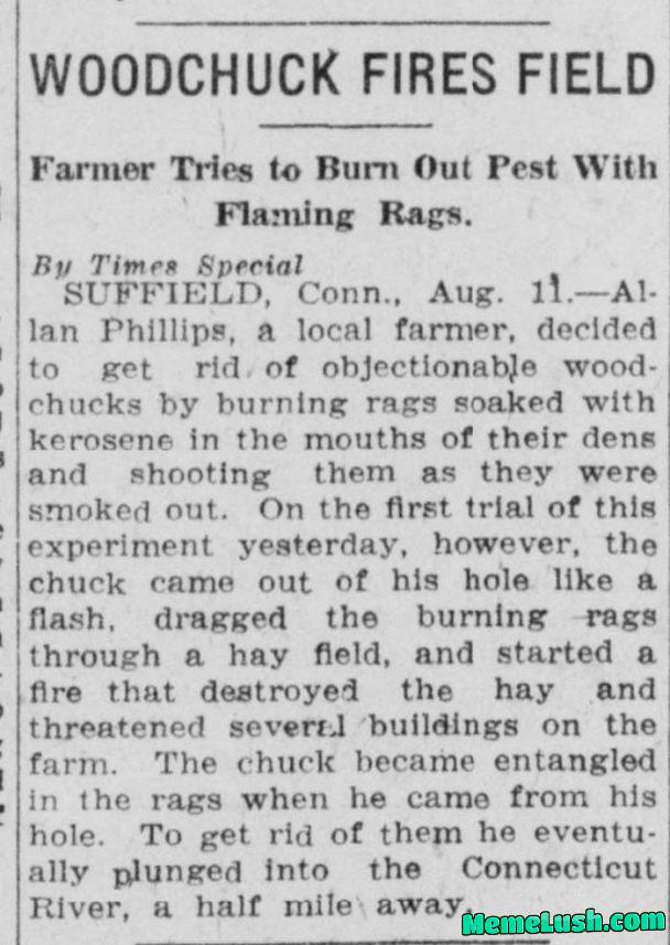 Woodchuck fire 100 years ago today