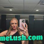 Blonde girl with huge….