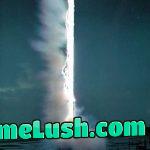 A photo of the exact time lightning hits the water.