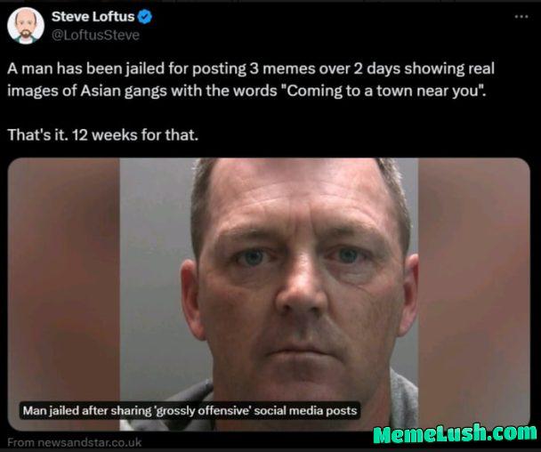 Just 12 weeks?.. Back in the days white supremacists got a bullet.