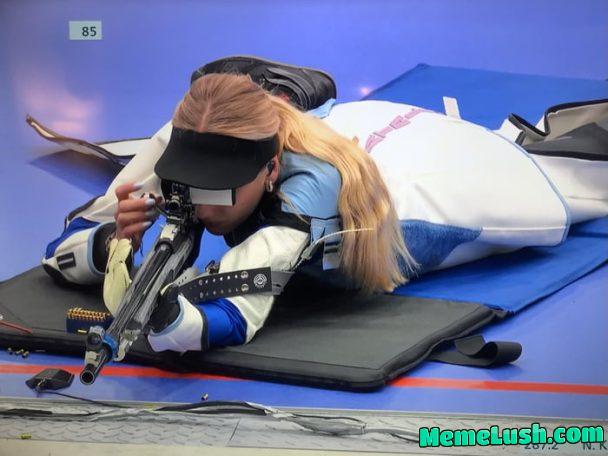 The Polish Olympic shooter looks like an Overwatch character