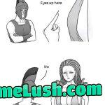 Two big reasons to keep his eyes down there