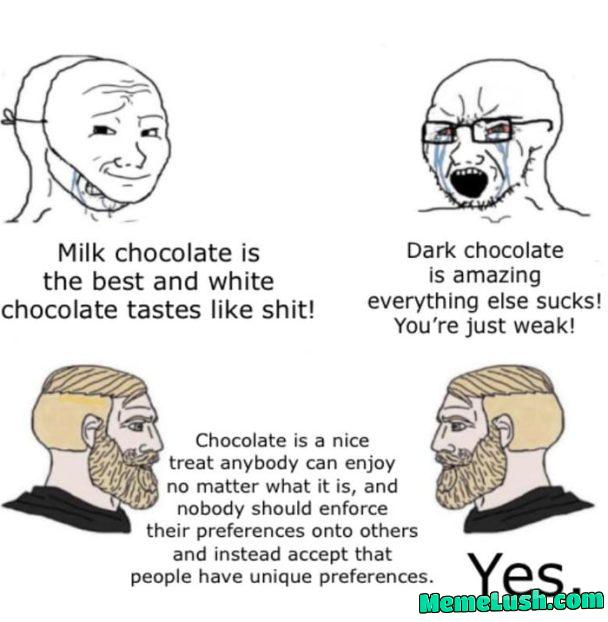 Having taste preferences is not real anymore