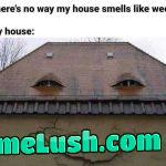 Nope, no smell, just judgmental walls