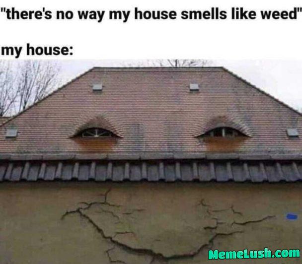 Nope, no smell, just judgmental walls