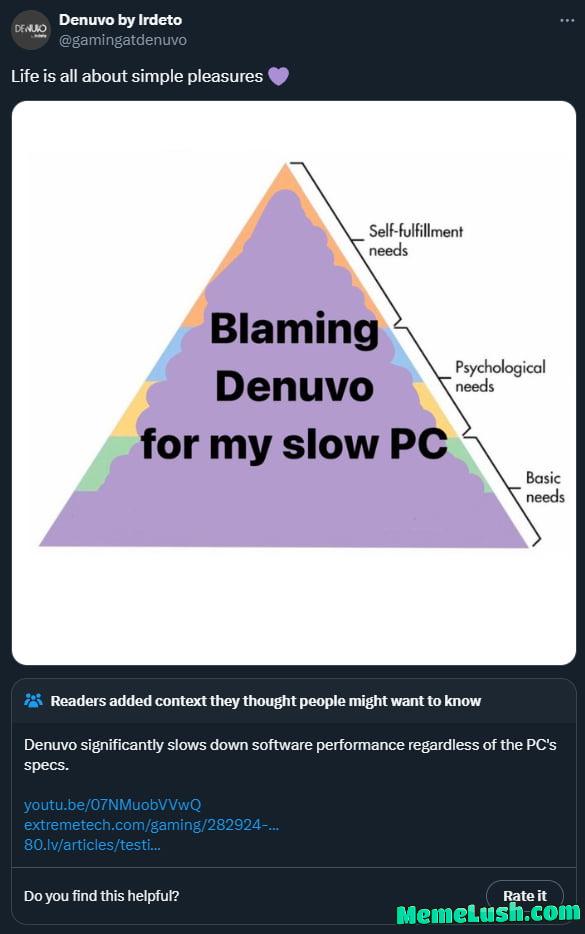 Denuvo gets Community Notes
