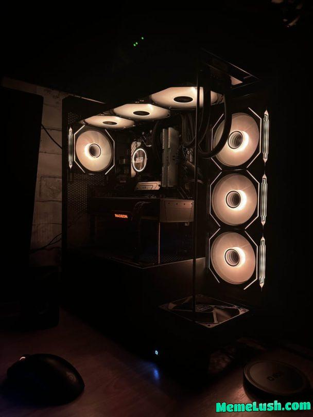 My new setup at night My new setup at night