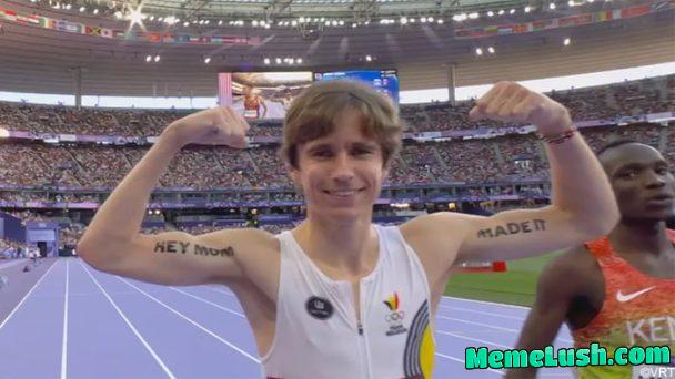 Belgian olympic athlete in the final