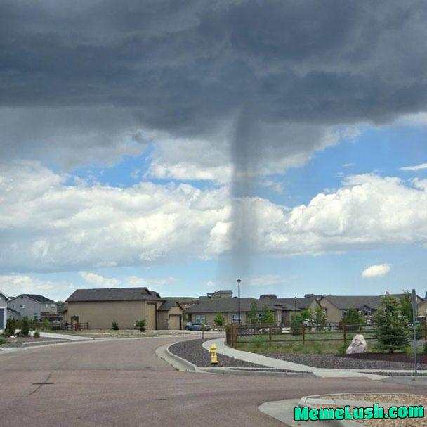Raining Over One House. Raining Over One House.