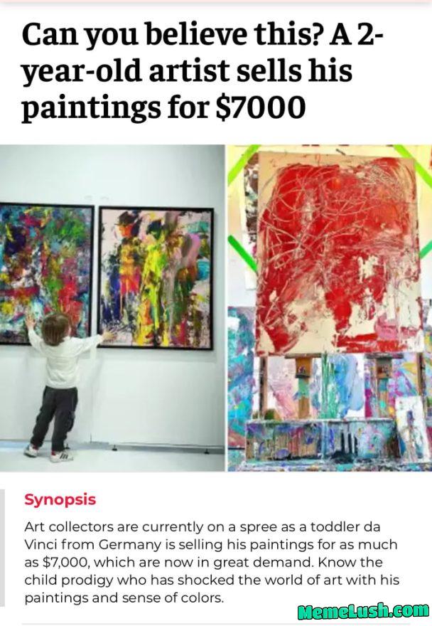 Does anyone want to do some money laundering on my paintings too? Does anyone want to do some money laundering on my paintings too?