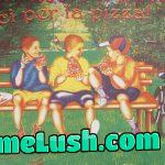 Ordered pizza at the weekend. Also got this piece of art. “Dickfinger and Friends”