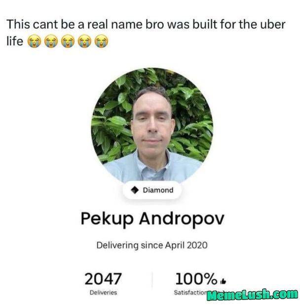 Bro got that uberrizzz 😭