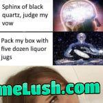 Backflow loves my big sphinx of quartz