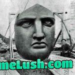 The Statue of Liberty’s face 1885