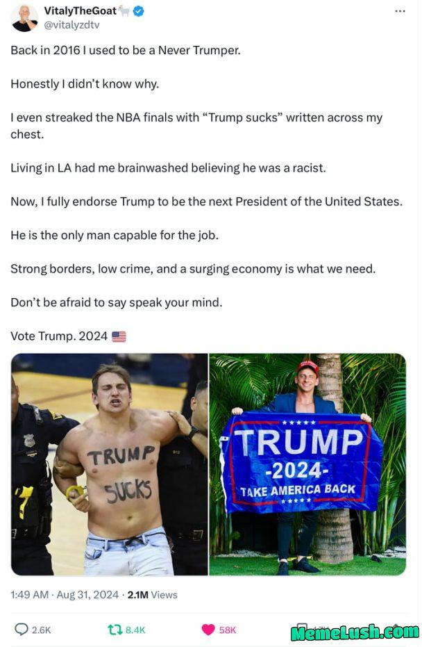 Vitaly is now pro Trump Vitaly is now pro Trump