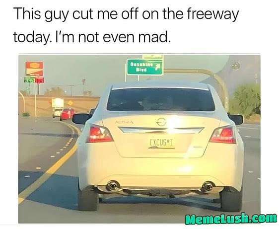 At least I’m not on a train entering a tunnel.