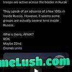 Russia advances 20km in half a year and people speak of a breakthrough. Now Ukraine advances 10km in one day… (Don’t get this wrong, America won’t allow Ukraine to occupy russian cities, so Ukraine will withdraw again. But they showed there isn’t much russian resistance…)