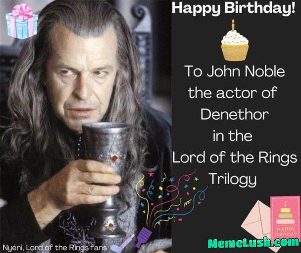 Boromir would’ve bring a tomato cake instead of stupid birthday card