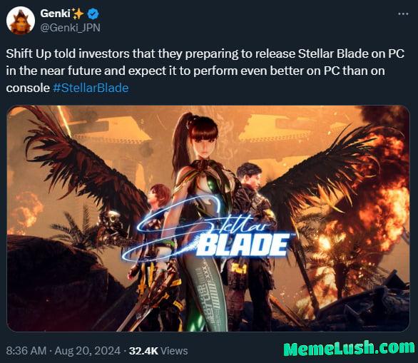 Shift Up told investors that they preparing to release Stellar Blade on PC in the near future