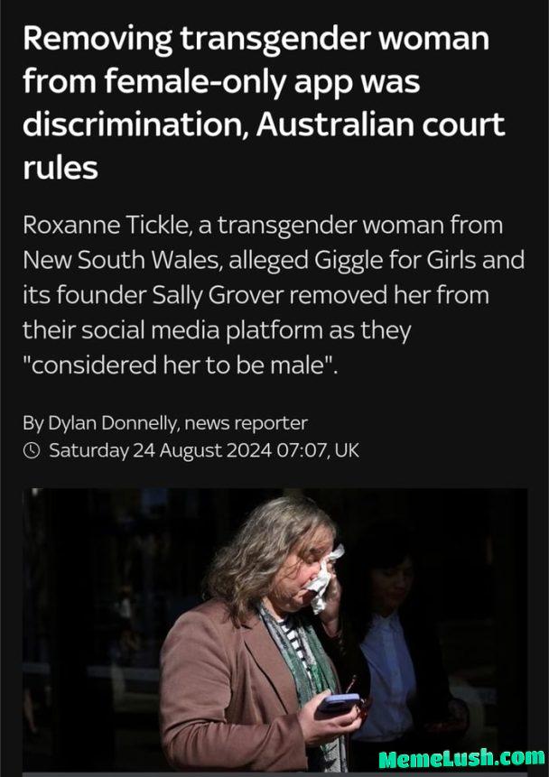 Imagine losing 1.2 million because you banned a male of a female-only platform