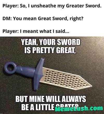 Dad’s jokes sword
